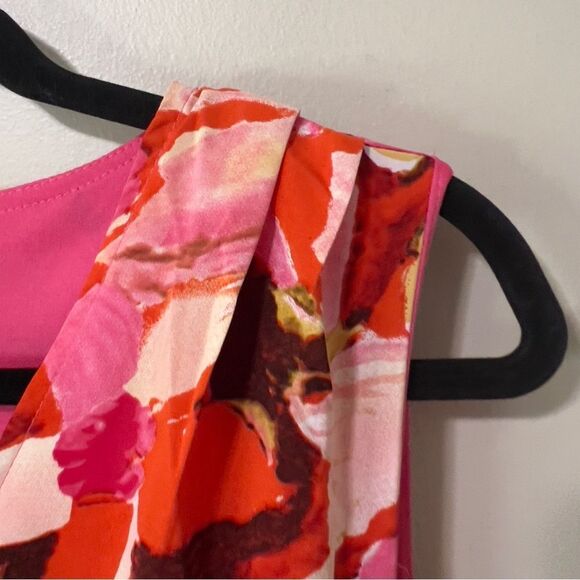 Entro Womens Sleeveless Multicolor V Neck Cut Out Tiered Floral Maxi Dress Large - Picture 4 of 11